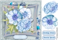 Beautiful Blue Roses on a Bevelled Frame