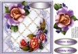 Stunning lilac Roses in a Lattace Frame 3