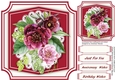 Beautiful Wine Roses on Cut Out Mat 