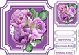 Beautiful Lilac roses on Cut-out-mat