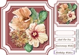 Beautiful Autumn Flowers on Cut-Out-Mat,