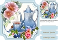 Beautiful Blue Teaset and Rroses