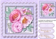 Beautiful Lilac Roses in a Scalloped Frame 2