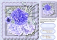 Beautiful Lilac Hydrangea in a Scalloped frame 5