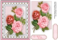 Beautiful A5 Roses on a Lattice Mat 