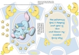 lovely Blue Onsie Tent Card 