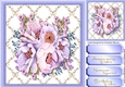 Beautiful Lilac roses pinks on a lattice frame 1