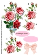 Pink and Red roses with Bow