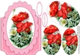 Beautiful Poppies in a Oval Mmat