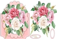 Beautiful Pink Roses in a Oval mat