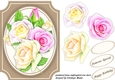 Stunning Roses in a Oval mat 