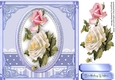 Stunning  roses on a lilac mat
