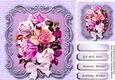 Beautiful Vintage Roses on a Ornate Mat 3,