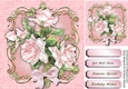 Pink French Roses on a Ornate Mat 4,