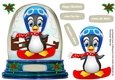 Snow Globe with Snow Board Penguin 4
