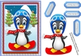 Lovely A5 Ski- Board Penguin 
