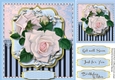 Beautiful White Roses on a Bracket Frame 3