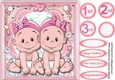 Baby Girls Twin Birth or Brithday