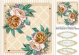 Beautiful Coffee and Craem roses on Lattice mat