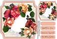 Beautirful August Mood roses on Cut Out Mat