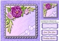 Beautiful lilac Peony on Lace Square 