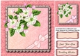 Beautiful Apple Blossom on Lace Square 