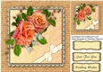 Beautiful Roses on Lace Square