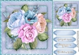 Mixed Roses on Gold edged frame