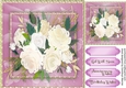 White Roses on Blush Pink Mat