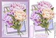 Beautiful Lilac Peonies on a Lilac Lace Mat