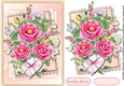 Lovely Pink Roses on Pink lace Mat