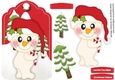 Chritms Tag with Smiley Snowman 