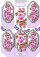 Beautiful Tri card with Lilac Roses