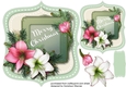 Beautiful Festive Amaryllis on a shaped mat