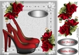 Sexy Red Shoes and Roses
