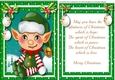 Little Elf Sitting in TRhe Snow ,with Verse