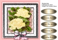 Beutiful Yellow  Roses on a Ornate plaque 
