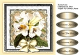 Beautiful White bell lillies in a ornate plaque