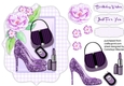 Beautiful lilacTopper and Accessories