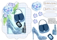 Beautiful blue Topper and Accessories