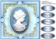 Beautiful Blue And Gold Cameo