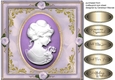 Beautiful Lilac And Gold Cameo