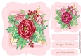 Beautiful Wine Roses on a Bracket Mat