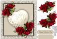 Beautiful Gold  Kiss me Heart and Red  love Roses