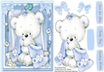 Beautiful Bear in a Blue Blanket