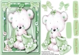 Beautiful Bear in a green Blanket
