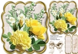 Lovely Yellow  roses in a Bracket mat 