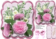 Lovely Pink roses in a Bracket mat