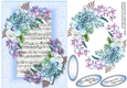 Beautiful Blue Rose spray on Music Sheet 3