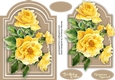 Beautiful Yellow   Roses on Taurpe  Mat 
